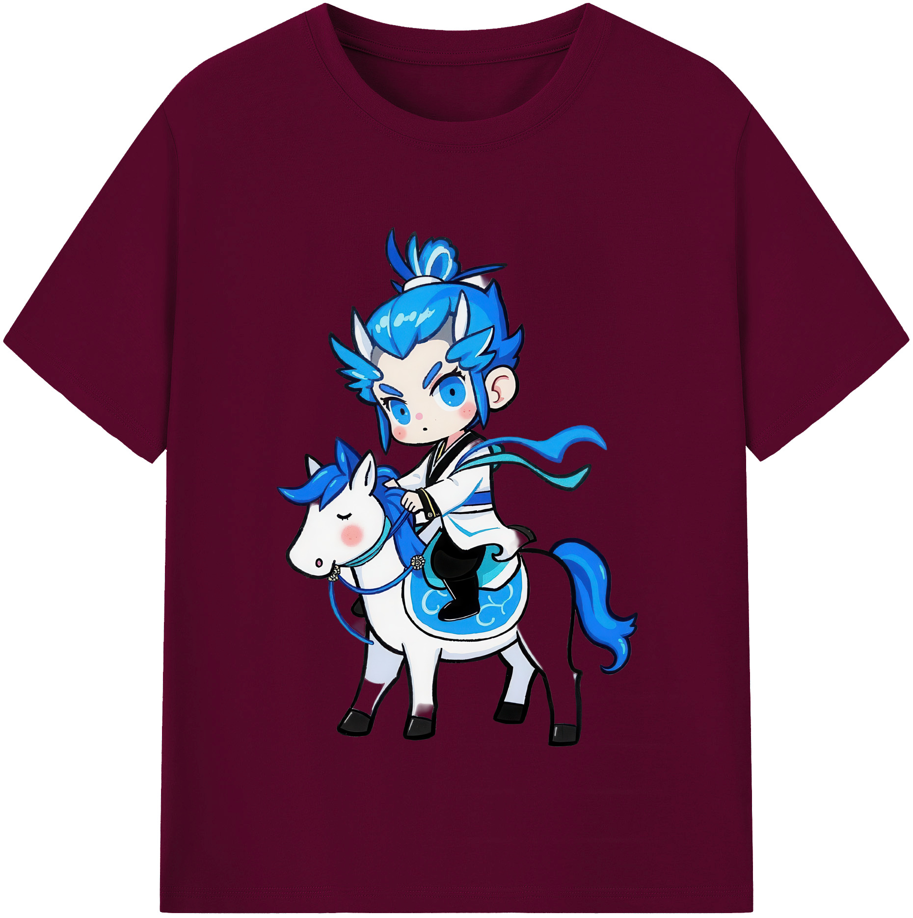 （画像用） Ne Zha 2 ナタ 魔童の大暴れ レディースカジュアルプリントTシャツ（綿100％）